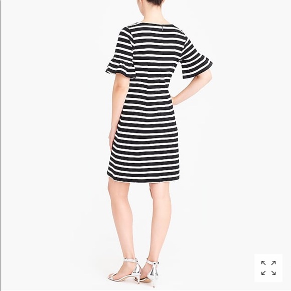 J. Crew black and white stripe dress 🖤🖤 - Picture 2 of 8